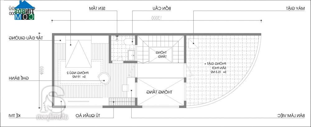 Mặt bằng tư vấn thiết kế tầng 2