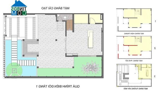 Ảnh Nhà 3 tầng xanh mướt sau khi cải tạo