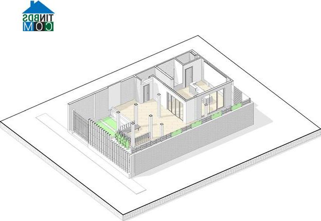 Ảnh Nhà 3 tầng xanh mướt sau khi cải tạo