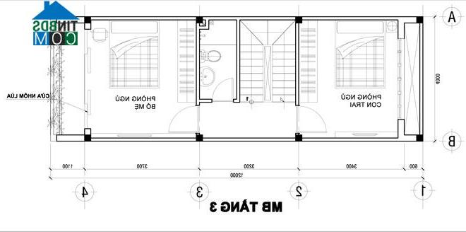 Ảnh Tư vấn thiết kế nhà ống có 4 phòng ngủ, DT 51m2