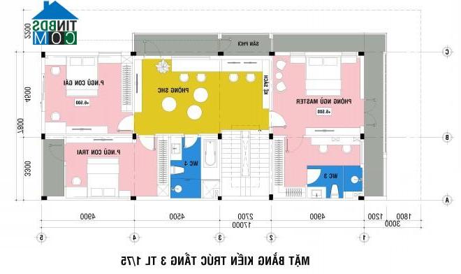 Ảnh Tư vấn thiết kế nhà 3 tầng, thoáng đãng, DT 10x20m