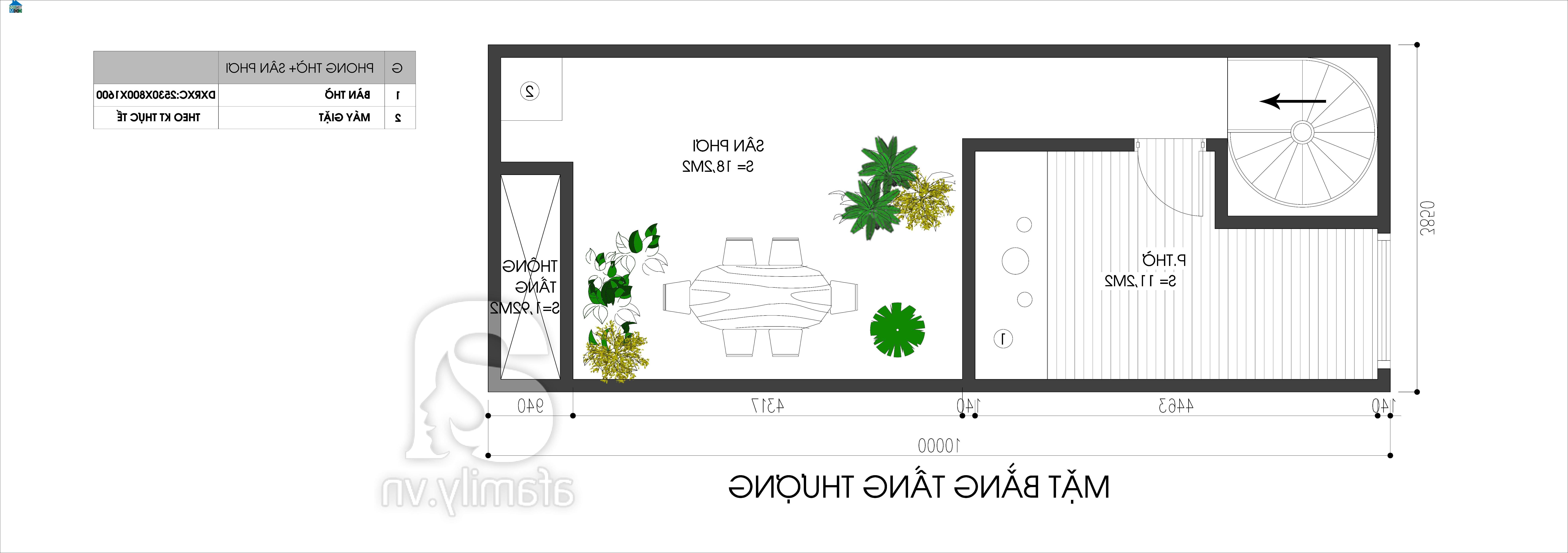 Bản vẽ mặt bằng thiết kế tầng 3