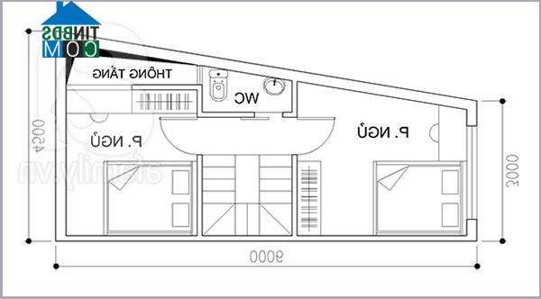 Mặt bằng thiết kế tầng 2