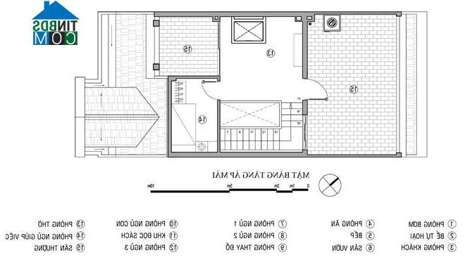 Ảnh Thiết kế nhà ống có 5 phòng ngủ rộng thoáng