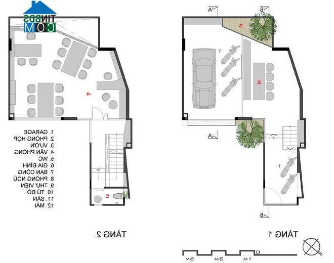 Ảnh Chiêm ngưỡng nhà đẹp trên mảnh đất có hình dáng kỳ dị