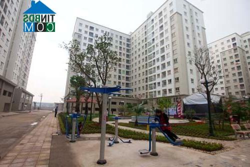 Một góc dự án nhà ở xã hội EcoHome 1 đã đi vào hoạt động