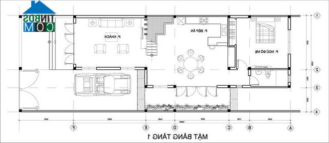 Mặt bằng thiết kế tầng 1