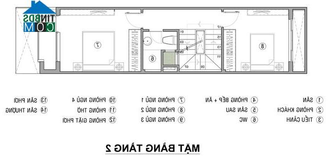 Ảnh Thiết kế nhà ống 4 phòng ngủ thoáng trên diện tích 41 m2