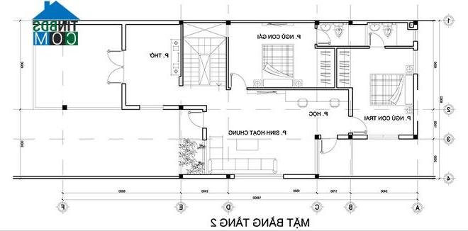 Ảnh Thiết kế nhà 2 tầng với không gian sống thoáng đãng