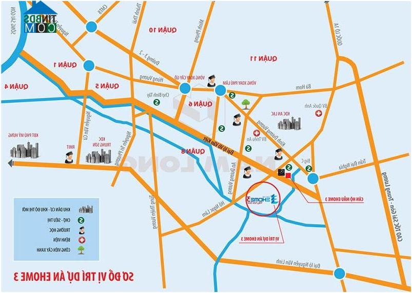 Vị trí dự án Ehome 3