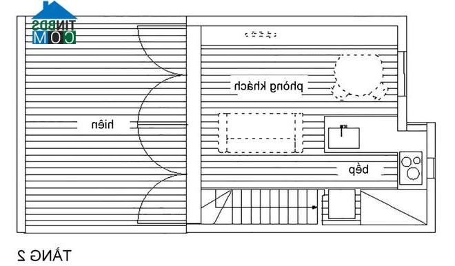 Mặt bằng thiết kế tầng 2