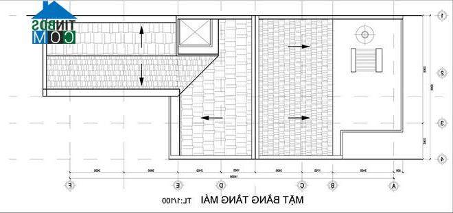 Mặt bằng thiết kế tầng mái