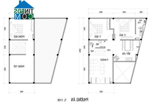 Ảnh Tư vấn thiết kế nhà 2 tầng trên mảnh đất hình thang