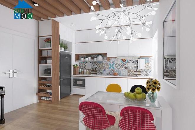 Ảnh Căn hộ 92m2 sinh động với nhiều họa tiết
