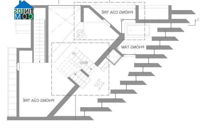 Ảnh Nhà 2 tầng lạ mắt trên mảnh đất hình quạt