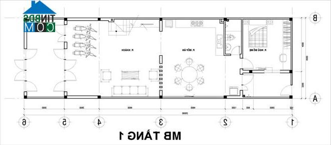 Ảnh Tư vấn xây nhà 2 tầng cho gia đình có con trai mới cưới vợ, DT 6X20m