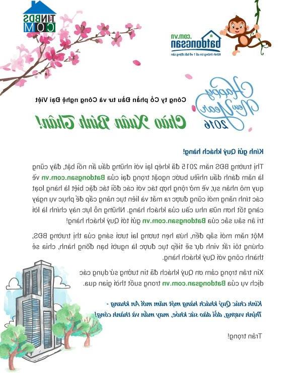 Ảnh Thư cảm ơn Quý khách hàng của Tinbds.COM