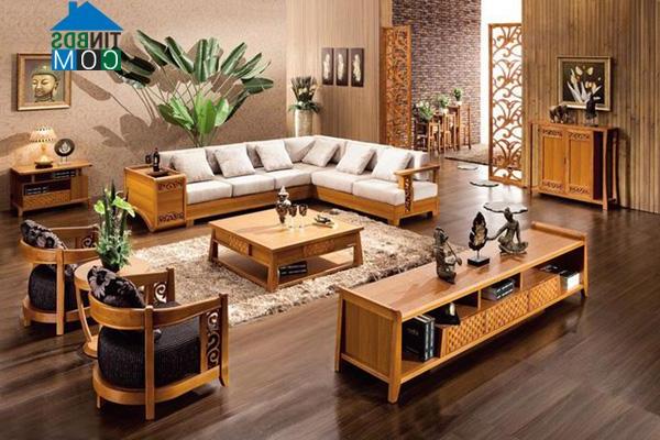 Ảnh Sofa gỗ: Xu hướng nội thất phòng khách của năm 2016