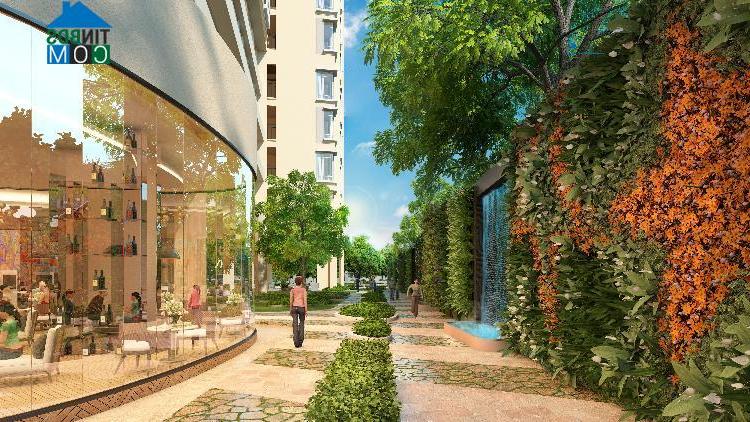 Vườn treo xanh mát, biệt lập dành riêng cho cư dân dự án The Golden Star (http://thegoldenstar.vn)