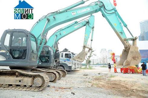 Ảnh Hà Nội: Khởi công xây dựng Khu công viên và hồ điều hoà tại Cầu Giấy
