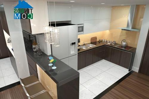 Ảnh Phòng bếp nhỏ với đầy đủ tiện nghi cho chung cư