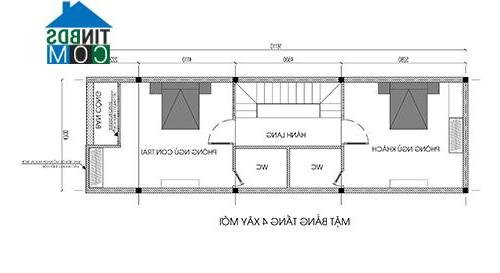 Tầng 4 của nhà ống được xây mới