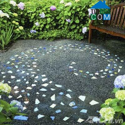 Ảnh Vườn đẹp như tranh với phong cách mosaic