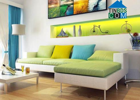 Ảnh Phòng khách mang sắc màu của thiên nhiên
