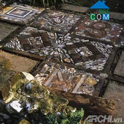 Ảnh Vườn đẹp như tranh với phong cách mosaic