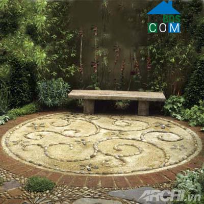 Ảnh Vườn đẹp như tranh với phong cách mosaic