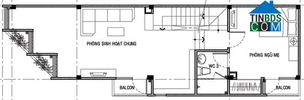 Ảnh Căn nhà hướng Tây với thiết kế thông thoáng