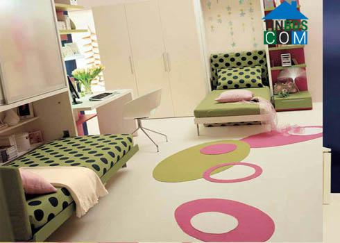 Ảnh Kết hợp sắc màu sống động cho phòng trẻ mùa hè