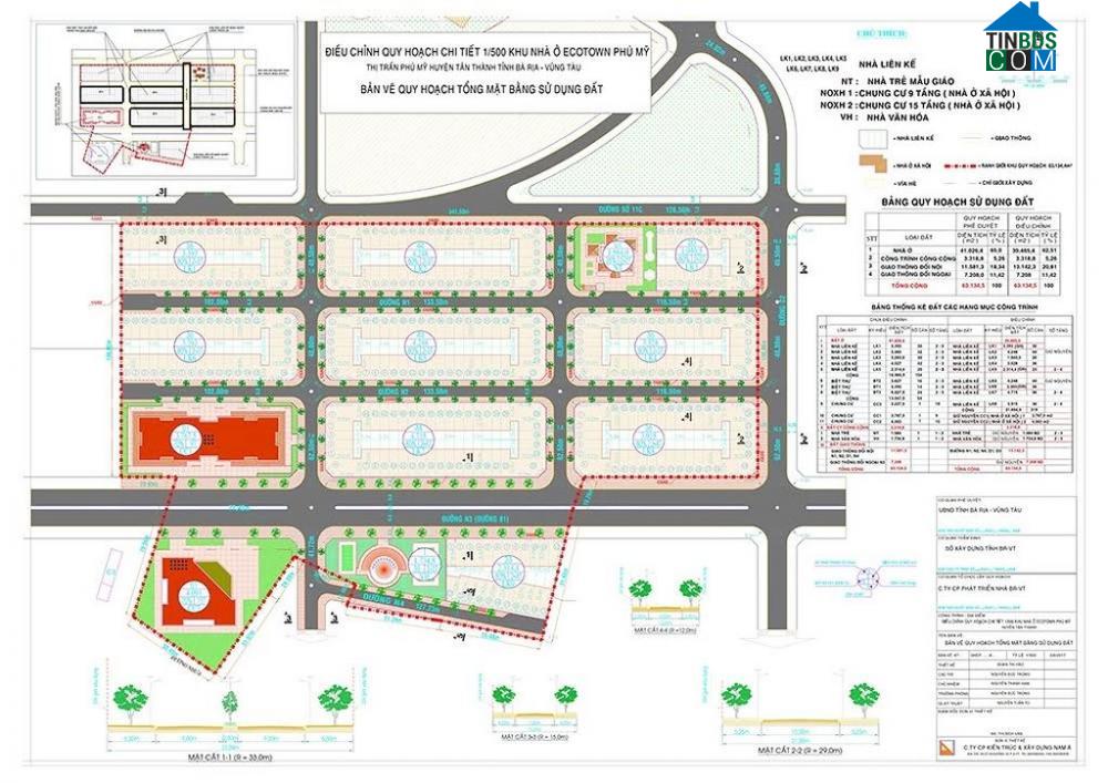 Bản đồ điều chỉnh quy hoạch chi tiết dự án