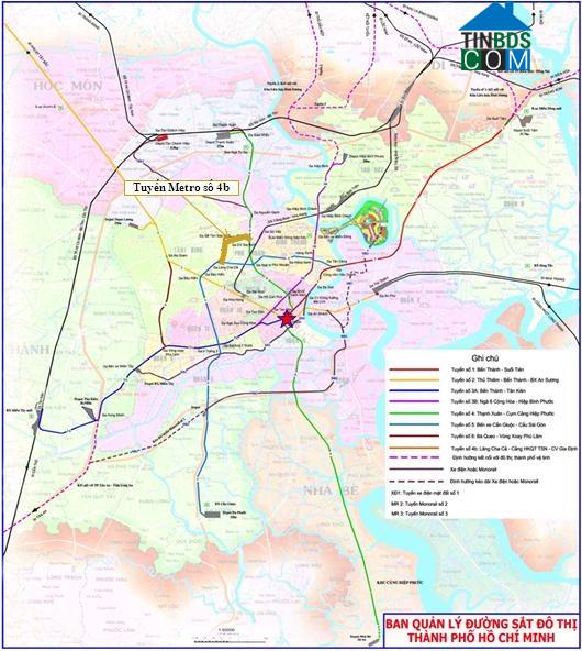 Sơ đồ dự án tuyến metro 4b