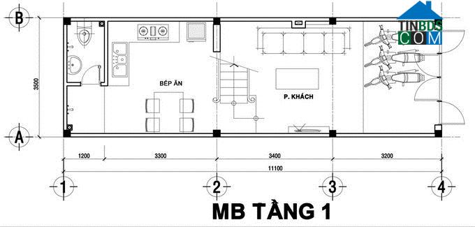 Mặt bằng tư vấn thiết kế tầng 1