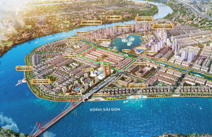 Sunlake Villas - bản giao hưởng xanh bên hồ Đại Nhật. Ảnh: Tổng thể