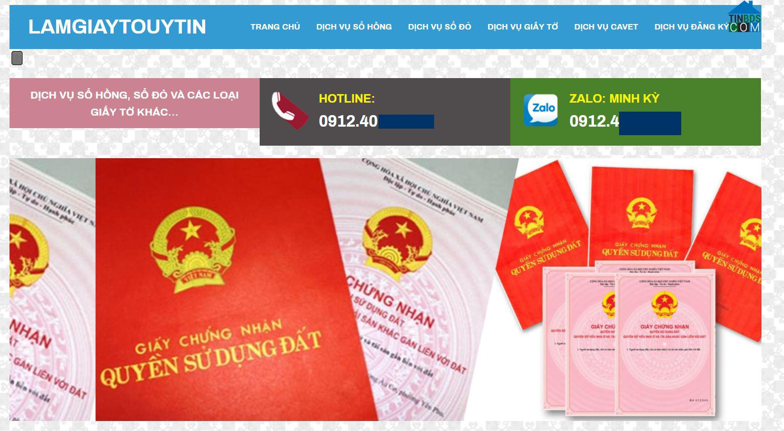 website làm sổ đỏ giả