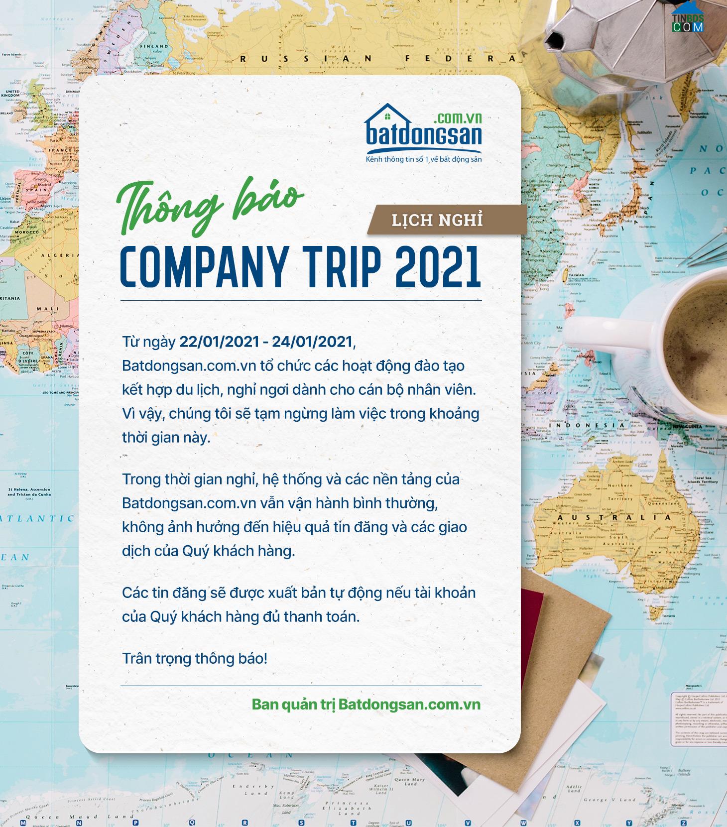 Ảnh Tinbds.COM thông báo lịch nghỉ Company Trip 2021