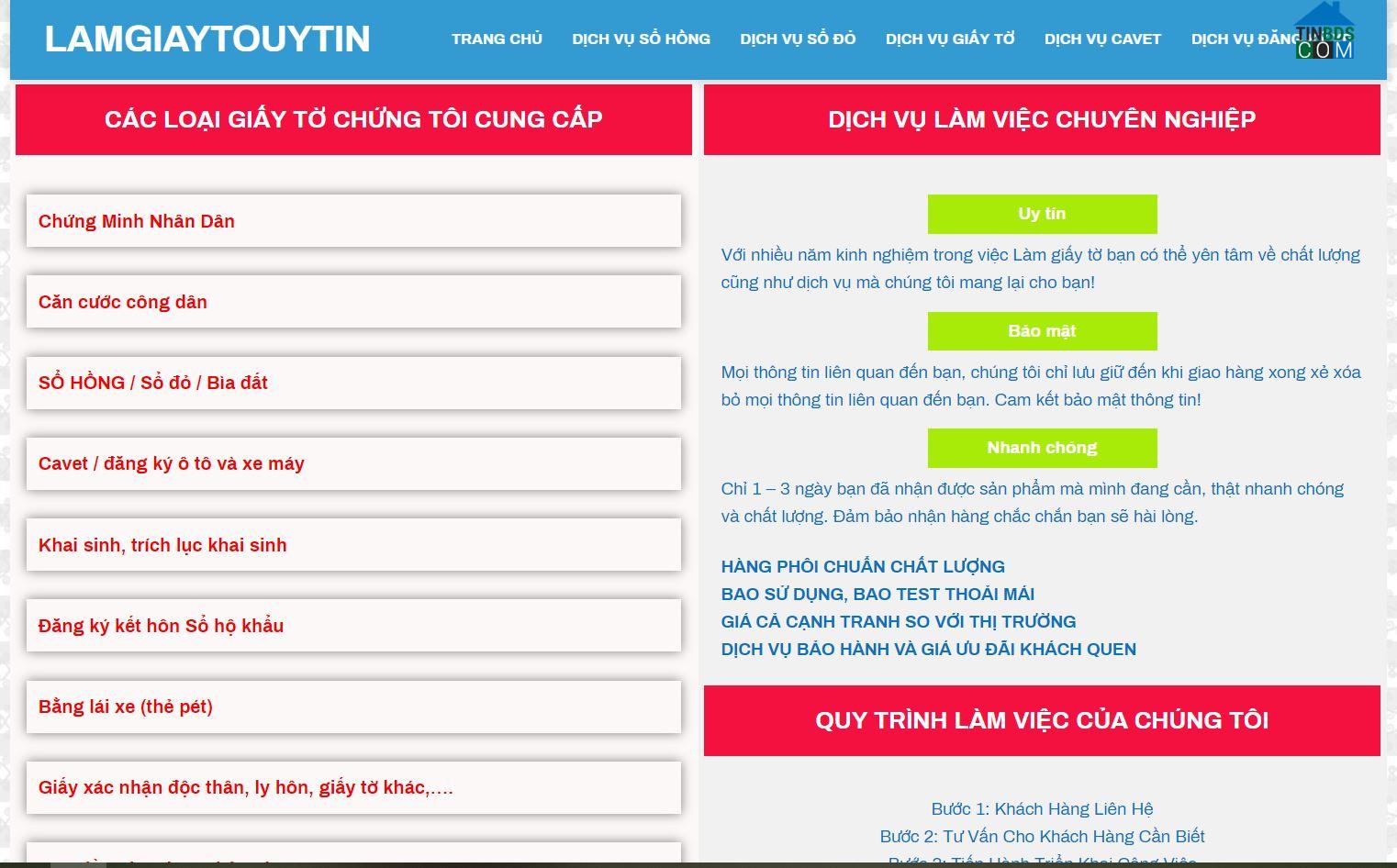 thông tin làm giả sổ đỏ