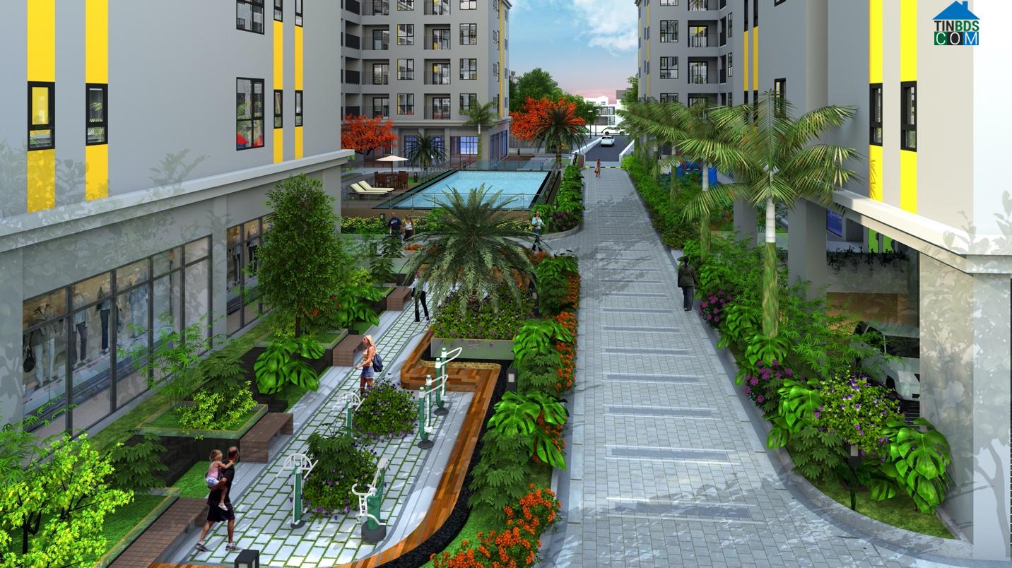 Không gian nội khu Bcons Plaza tiện nghi