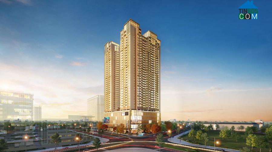 Tòa tháp BRG Diamond Residence nổi bật tại ngã tư Lê Văn Lương – Hoàng Đạo Thúy (Hà Nội)