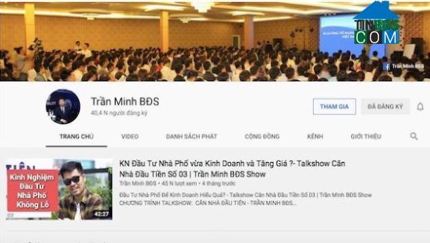 Kênh youtube Trần Minh BĐS thu hút một số lượng lớn các nhà đầu tư quan tâm