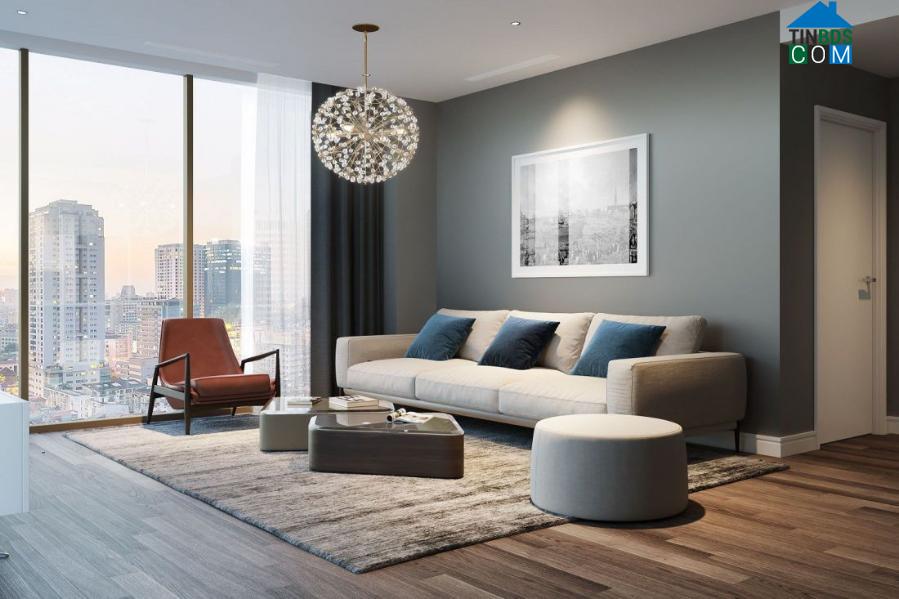 Phòng khách căn hộ mẫu The Nine