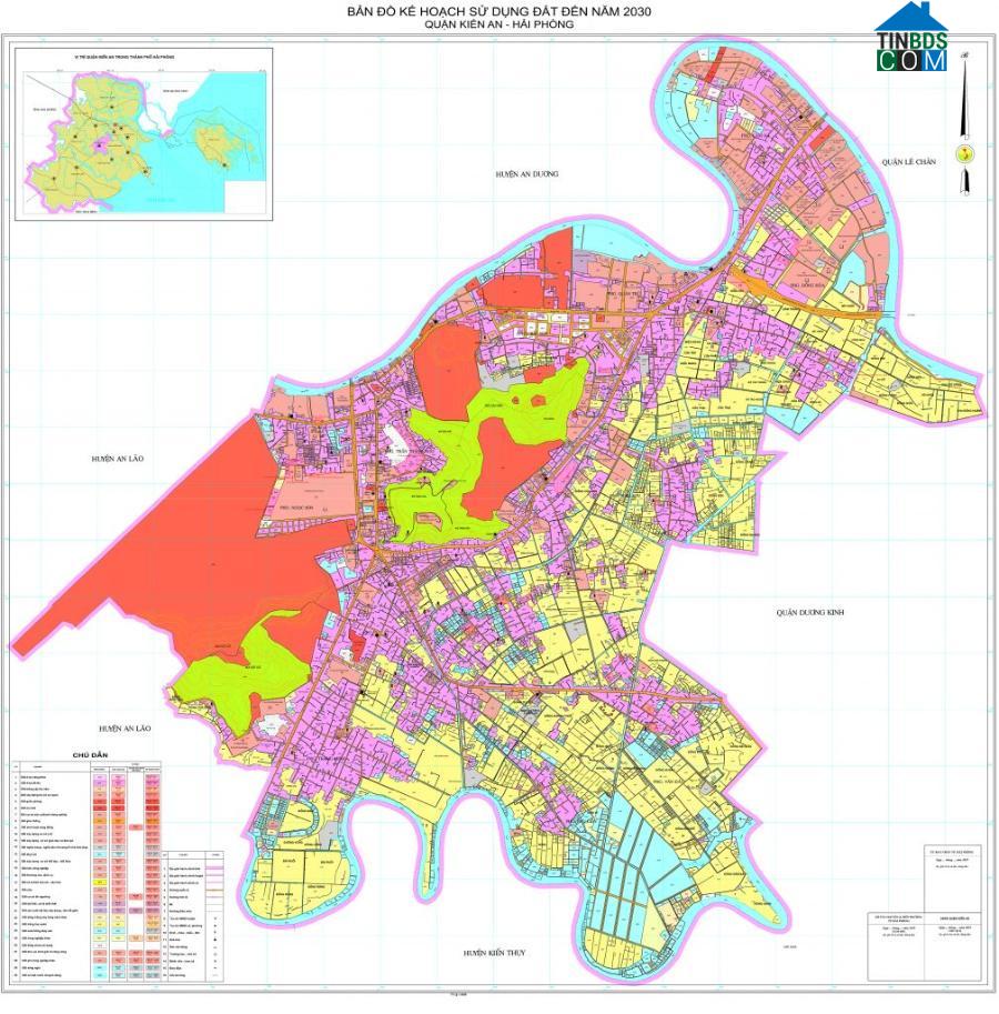 Bản đồ quy hoạch quận Kiến An, Hải Phòng. 