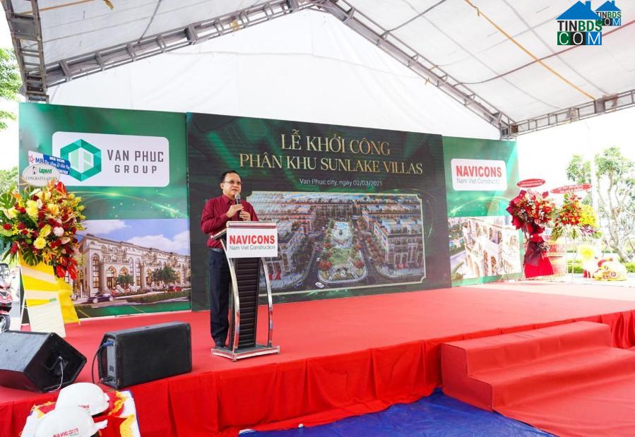 Ông Lê Văn Minh – Tổng giám đốc Van Phuc Group phát biểu tại lễ khởi công. Ảnh: ĐP