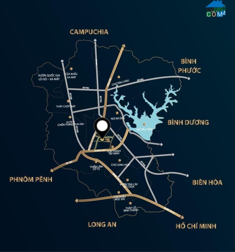 Khu dân cư đô thị phường 3 TP Tây Ninh nằm ngay liền kề trung tâm hành chính của TP Tây Ninh, dễ kết nối với khu vực lân cận và Campuchia