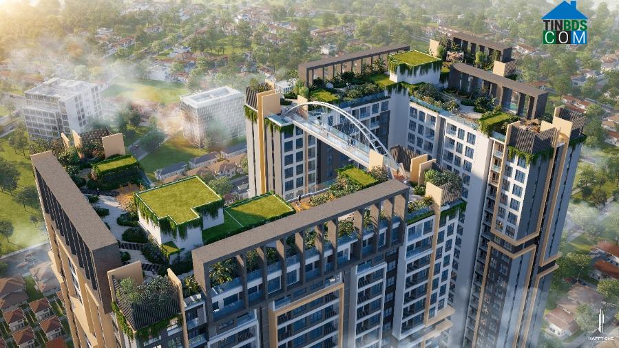 Tổ hợp hệ sinh thái thư giãn trên cao với cầu kính trên không nối liền 2 tòa tháp của dự án HAPPY ONE - Central