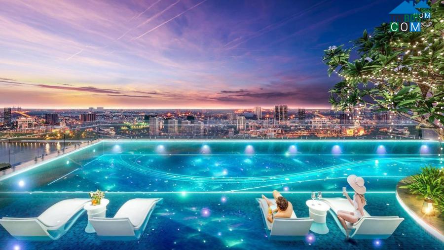 Trên nền tảng chăm chút cho cuộc sống cư dân, hồ bơi sợi quang D-Aqua không những lung linh ấn tượng mà còn áp dụng công nghệ điện phân đồng tốt cho sức khỏe