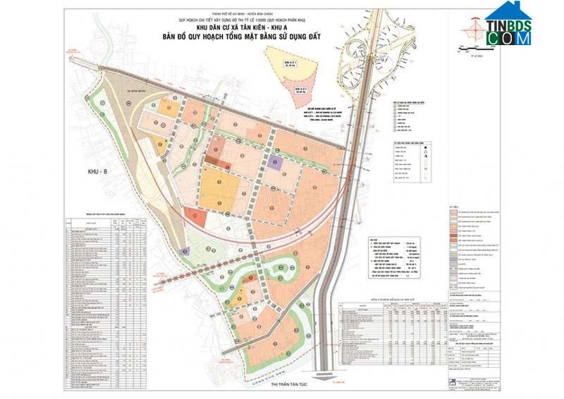 Bản đồ quy hoạch tổng mặt bằng sử dụng đất xã Tân Kiên huyện Bình Chánh. Ảnh: Internet
