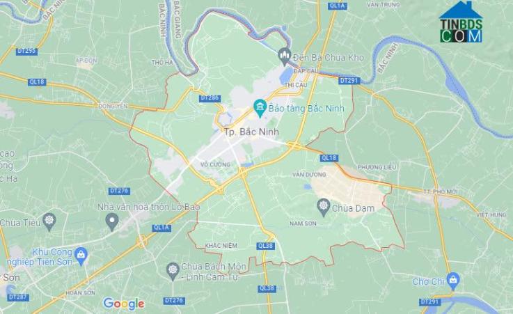 Vị trí thành phố Bắc Ninh. Ảnh chụp Google Maps.